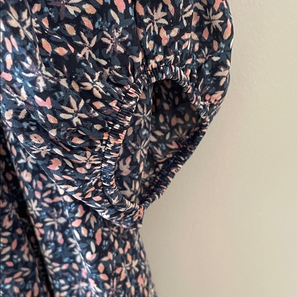 Banana Republic Navy Floral Long Sleeve Dress size xs - Picture 6 of 11